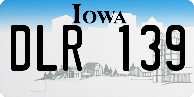 IA license plate DLR139