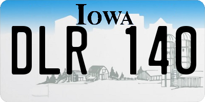 IA license plate DLR140