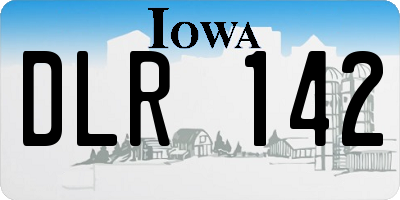IA license plate DLR142