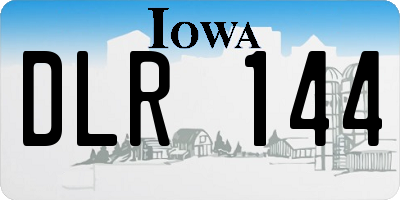IA license plate DLR144