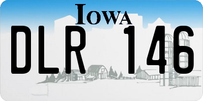 IA license plate DLR146
