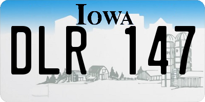 IA license plate DLR147