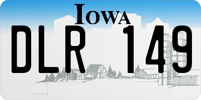 IA license plate DLR149