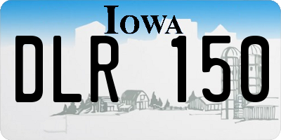 IA license plate DLR150