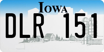 IA license plate DLR151