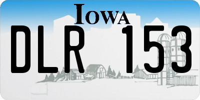 IA license plate DLR153