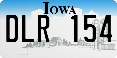 IA license plate DLR154