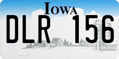 IA license plate DLR156