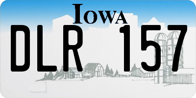 IA license plate DLR157