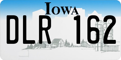 IA license plate DLR162