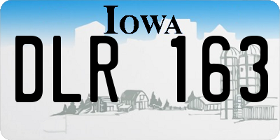 IA license plate DLR163