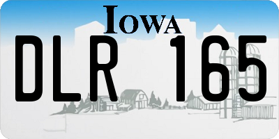 IA license plate DLR165