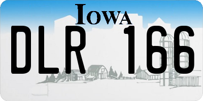 IA license plate DLR166