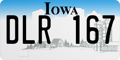 IA license plate DLR167