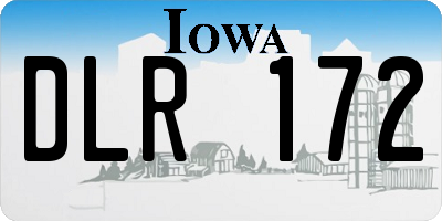 IA license plate DLR172