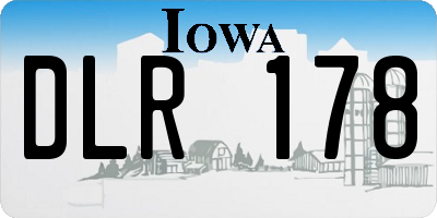 IA license plate DLR178