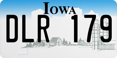 IA license plate DLR179