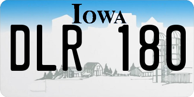 IA license plate DLR180