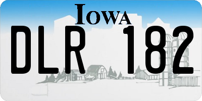IA license plate DLR182