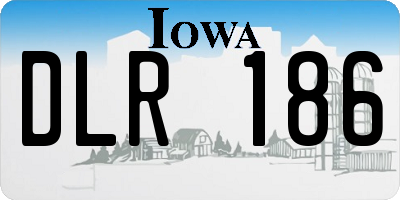 IA license plate DLR186