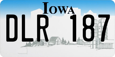 IA license plate DLR187