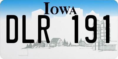 IA license plate DLR191