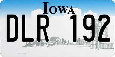 IA license plate DLR192