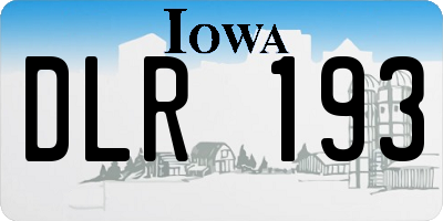 IA license plate DLR193