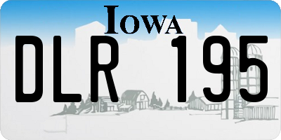 IA license plate DLR195