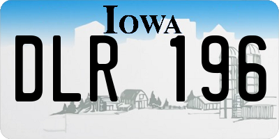 IA license plate DLR196