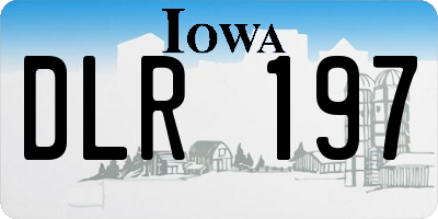 IA license plate DLR197