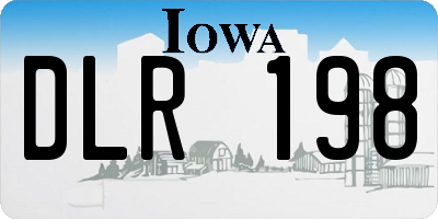 IA license plate DLR198