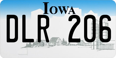 IA license plate DLR206