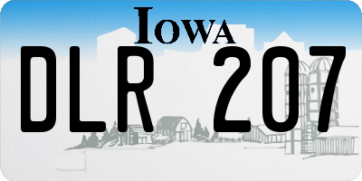 IA license plate DLR207