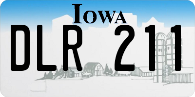 IA license plate DLR211