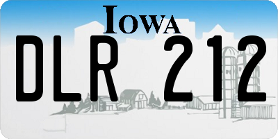 IA license plate DLR212
