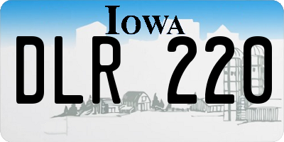 IA license plate DLR220