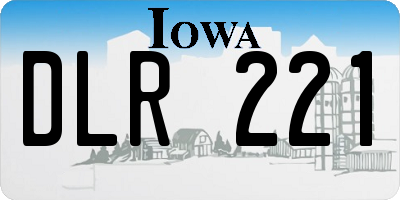 IA license plate DLR221
