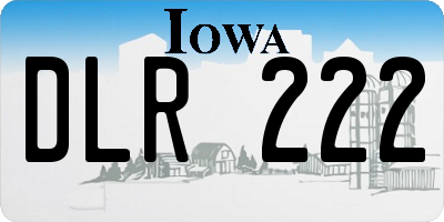 IA license plate DLR222