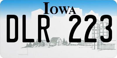 IA license plate DLR223