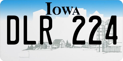 IA license plate DLR224