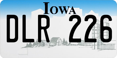 IA license plate DLR226
