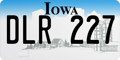 IA license plate DLR227