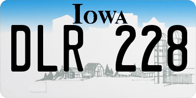 IA license plate DLR228