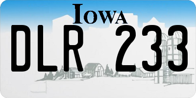 IA license plate DLR233