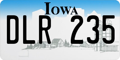 IA license plate DLR235