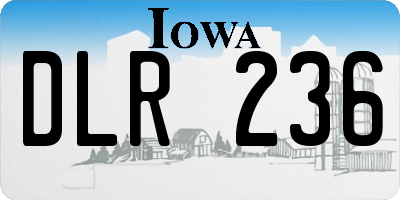 IA license plate DLR236
