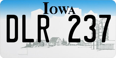 IA license plate DLR237