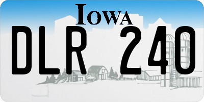 IA license plate DLR240