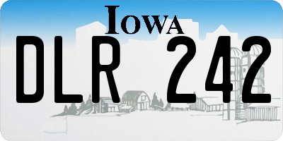 IA license plate DLR242